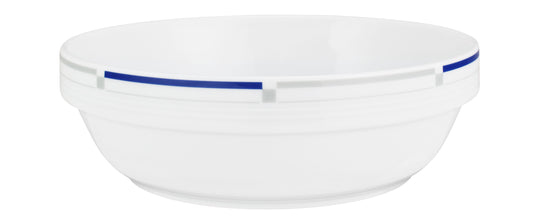 Weiße Schüssel mit blauer Linie