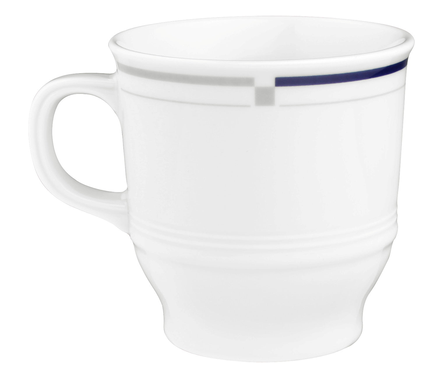 Weiße Tasse mit dezentem Muster