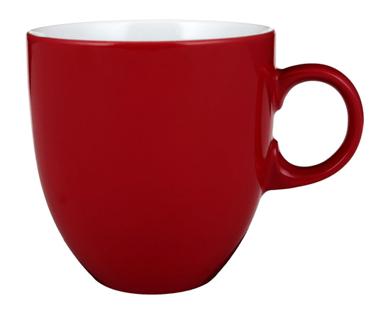 Rote Kaffeetasse, Gastronomiebedarf, leer