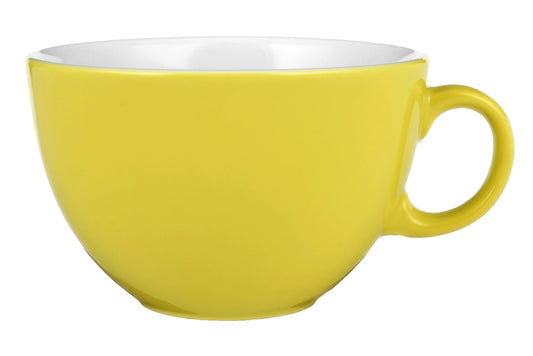 Gelbe Kaffeetasse aus Porzellan