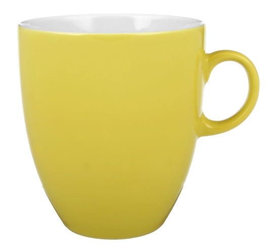 Gelber Kaffeebecher, Nahaufnahme