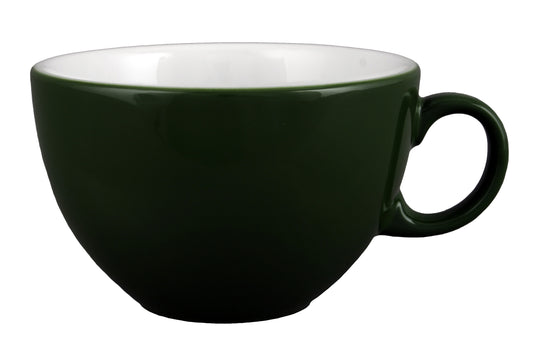 Grüne Kaffeetasse, Nahaufnahme, B2B Gastronomie