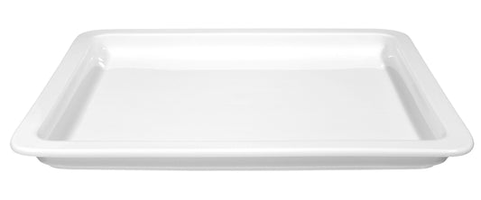 Leeres weißes Gastronomie-Tablett.