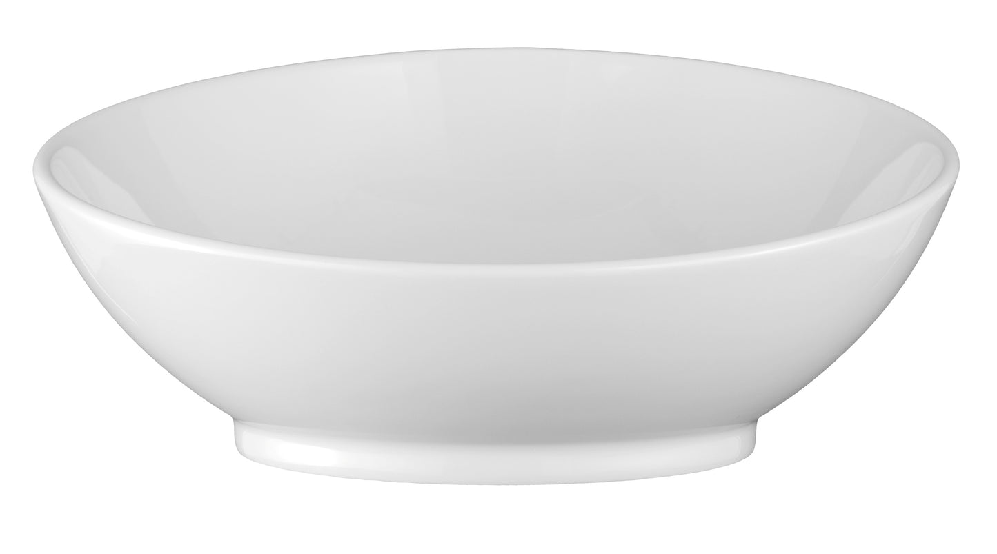 Weiße Schüssel für Gastronomiezwecke