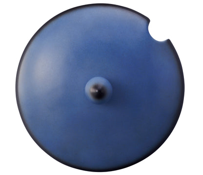 Blaue Keramikdose mit Deckel