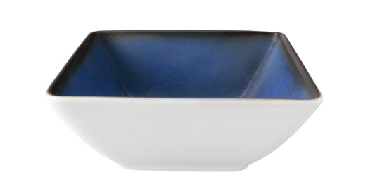Blaue und weiße Servierschale