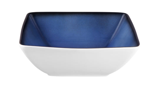 Leere blaue und weiße Schale