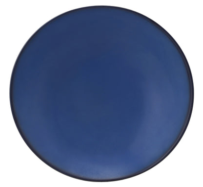 Blaue, ovale Servierschale