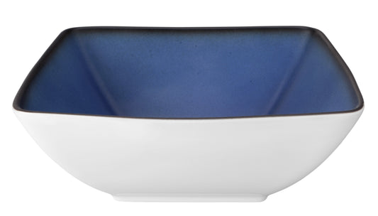 Weiße Schüssel mit blauem Innenraum