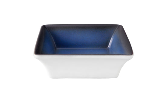 Blaue und weiße Servierschale