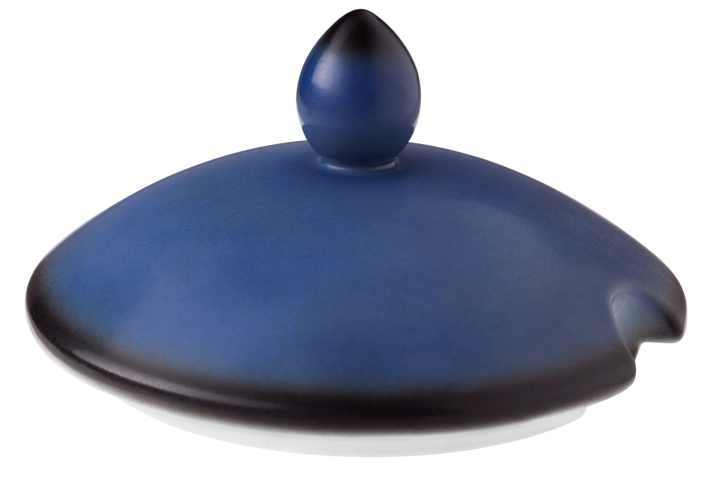 B2B Gastronomie, blauer Deckel, Keramik