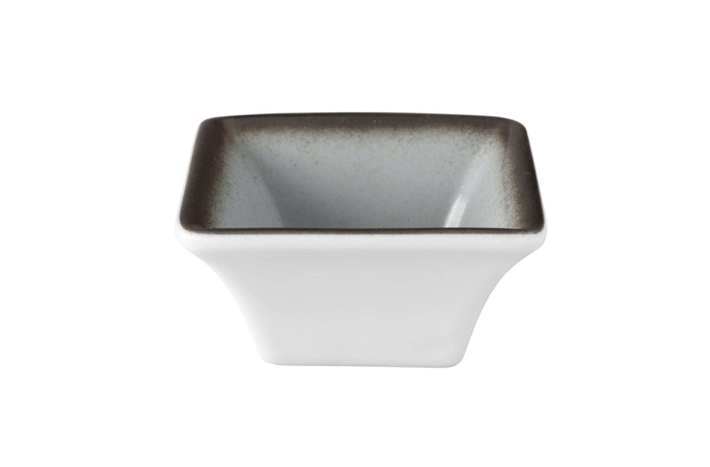 Weiße Servierschale mit Metallinnenfläche
