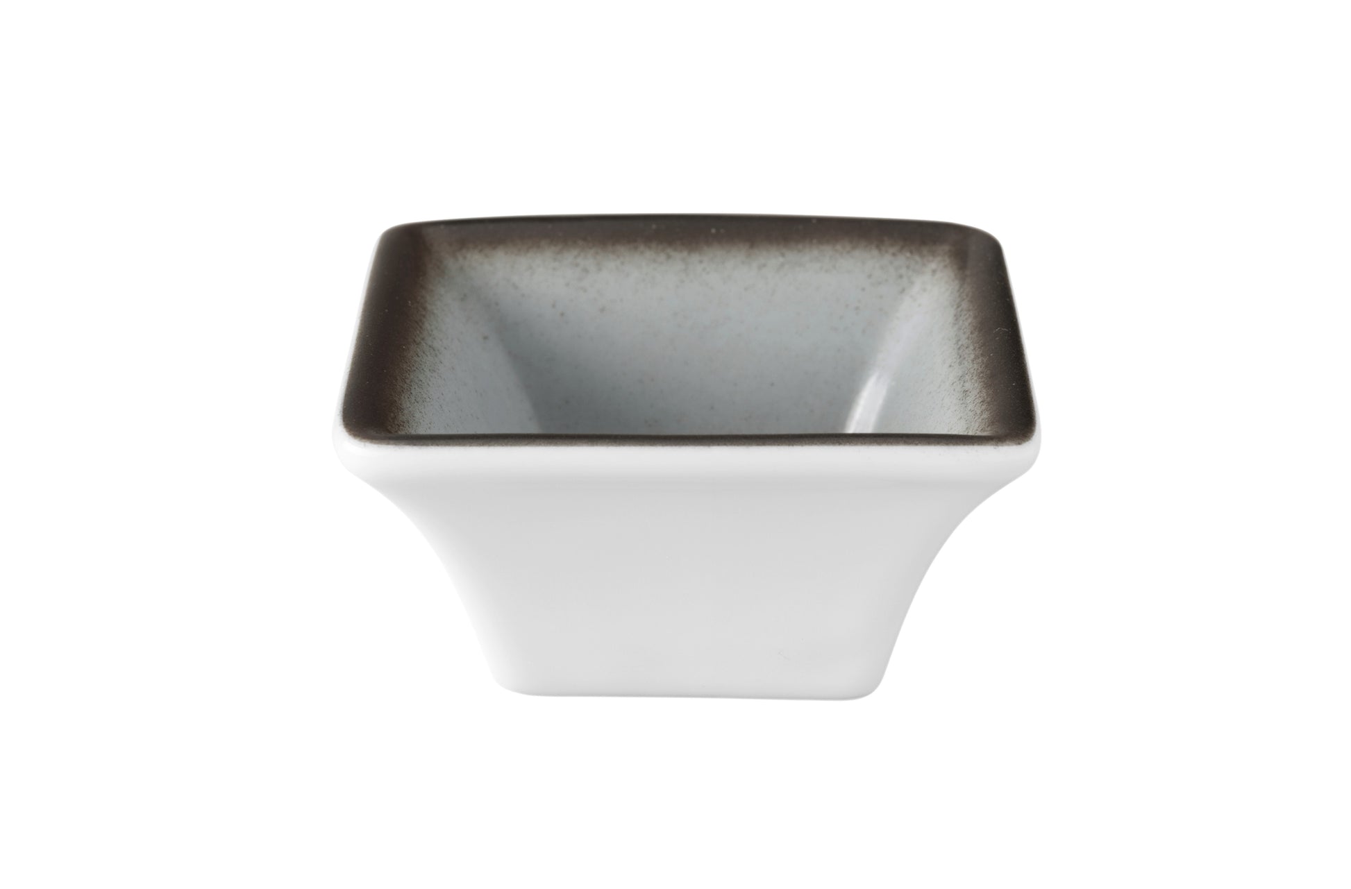 Weiße Servierschale mit Metallinnenfläche