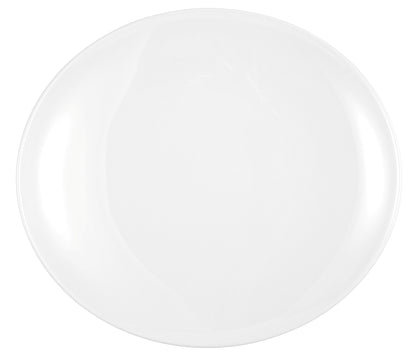 Leerer weißer Gastronomie-Teller, frontal.