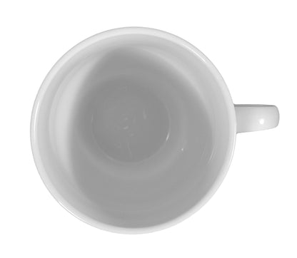 Weiße Kaffeetasse aus Keramik