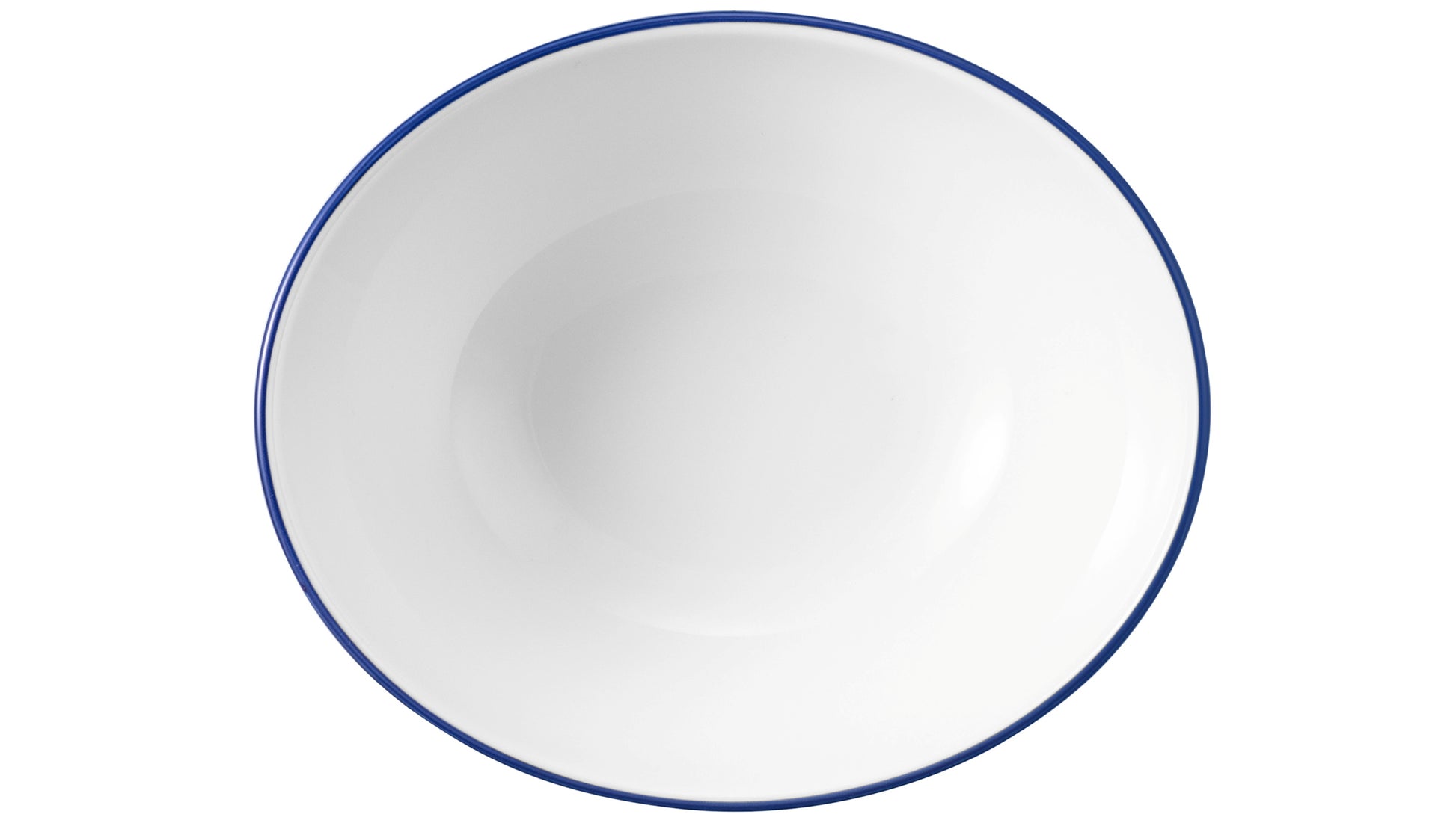 Weiße Schüssel mit blauer Linie
