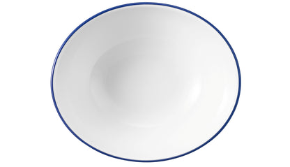 Weiße Schüssel mit blauer Linie