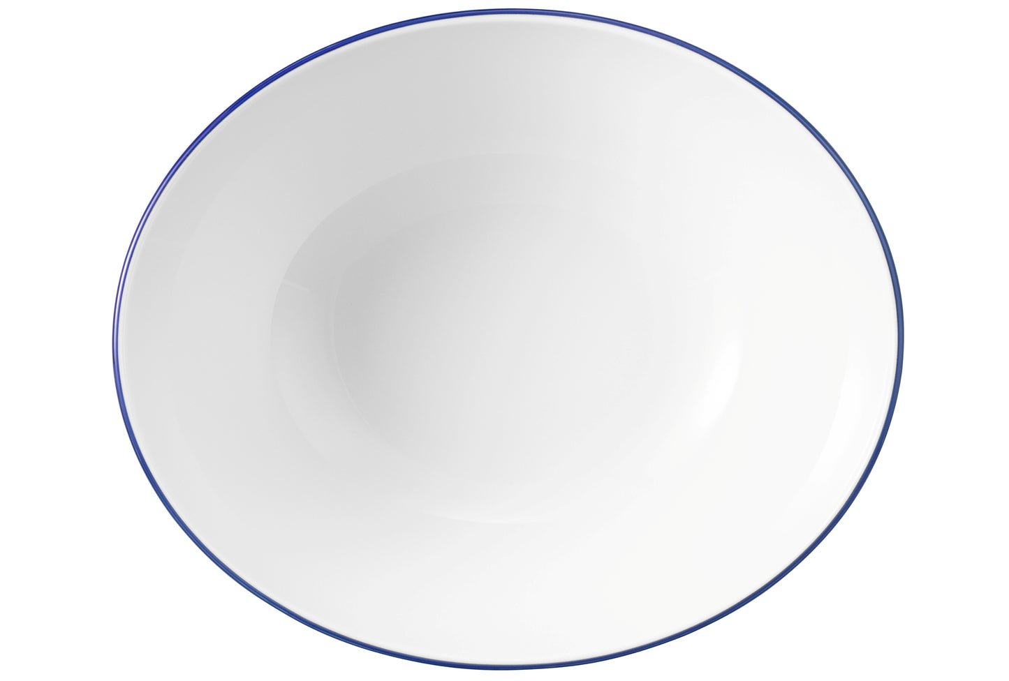 Weiße Schüssel mit blauer Linie