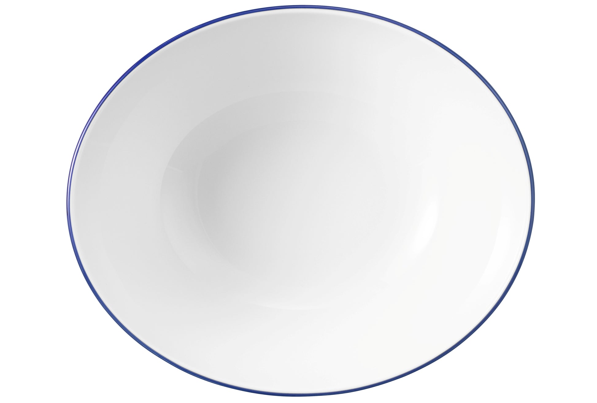 Weiße Schüssel mit blauer Linie
