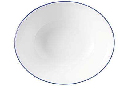 Weiße Schüssel mit blauer Linie