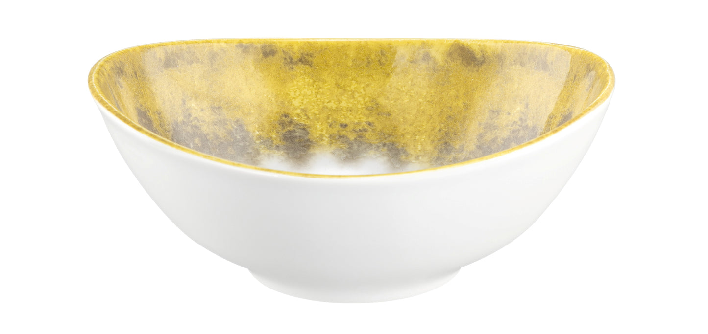 Weiße Schale mit goldener Innenseite