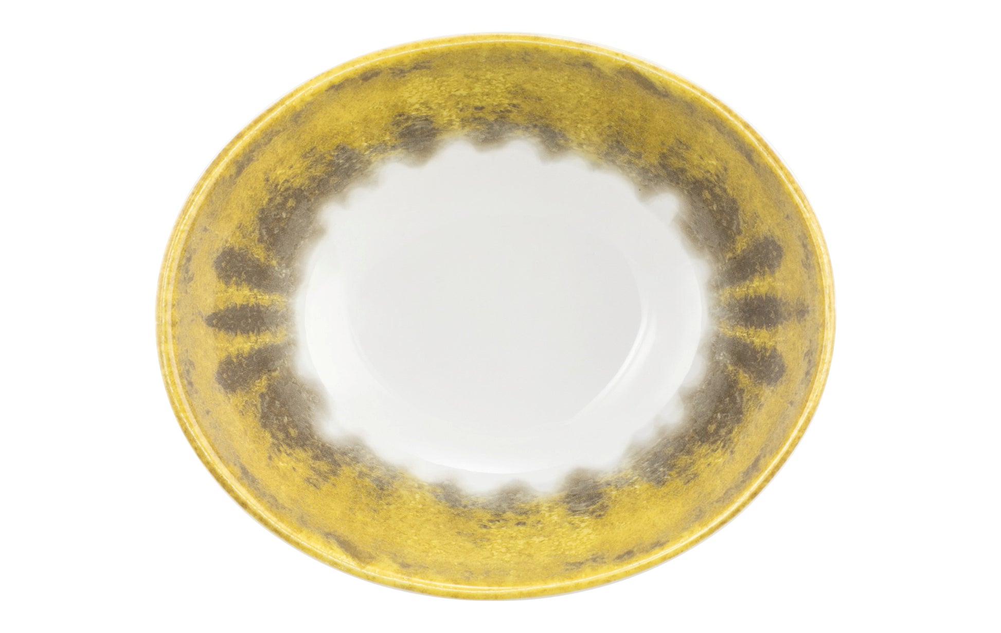 Weiße Schale mit goldener Innenseite