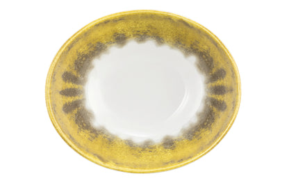Weiße Schale mit goldener Innenseite