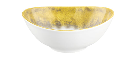 Weiße Schale mit goldener Innenseite