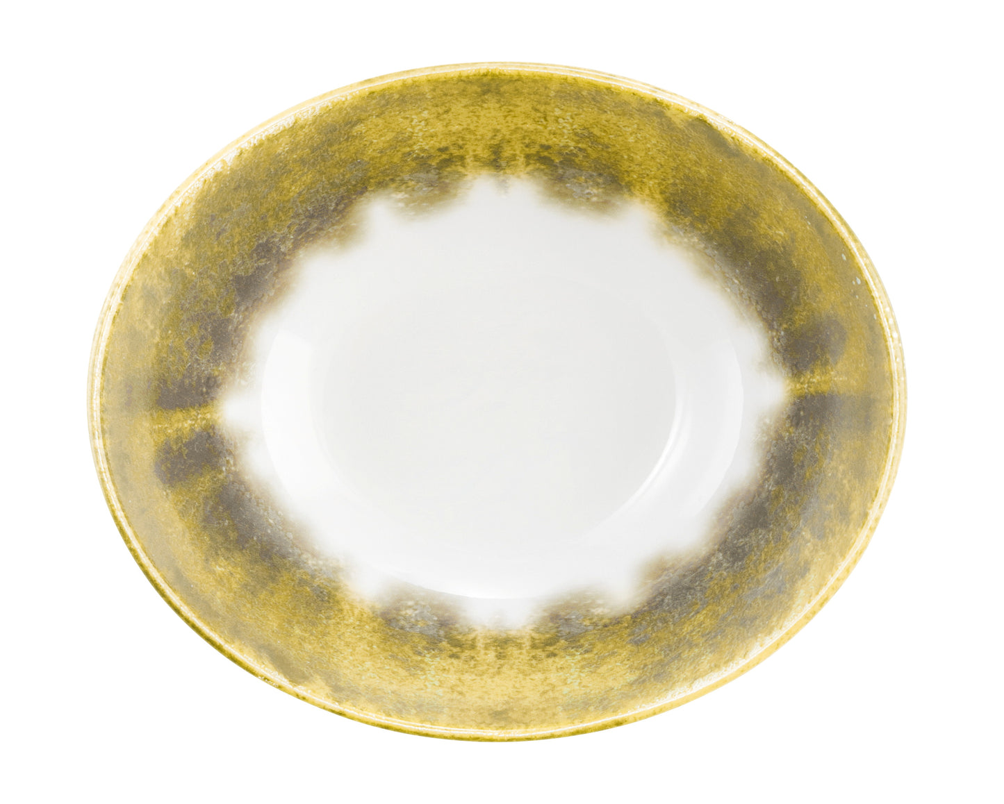Weiße Schale mit goldener Innenfläche