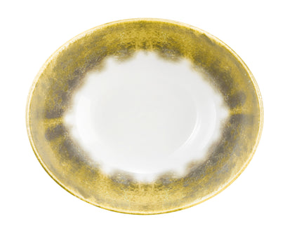 Weiße Schale mit goldener Innenfläche
