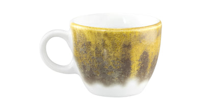 Gelbe Kaffeetasse mit Henkel