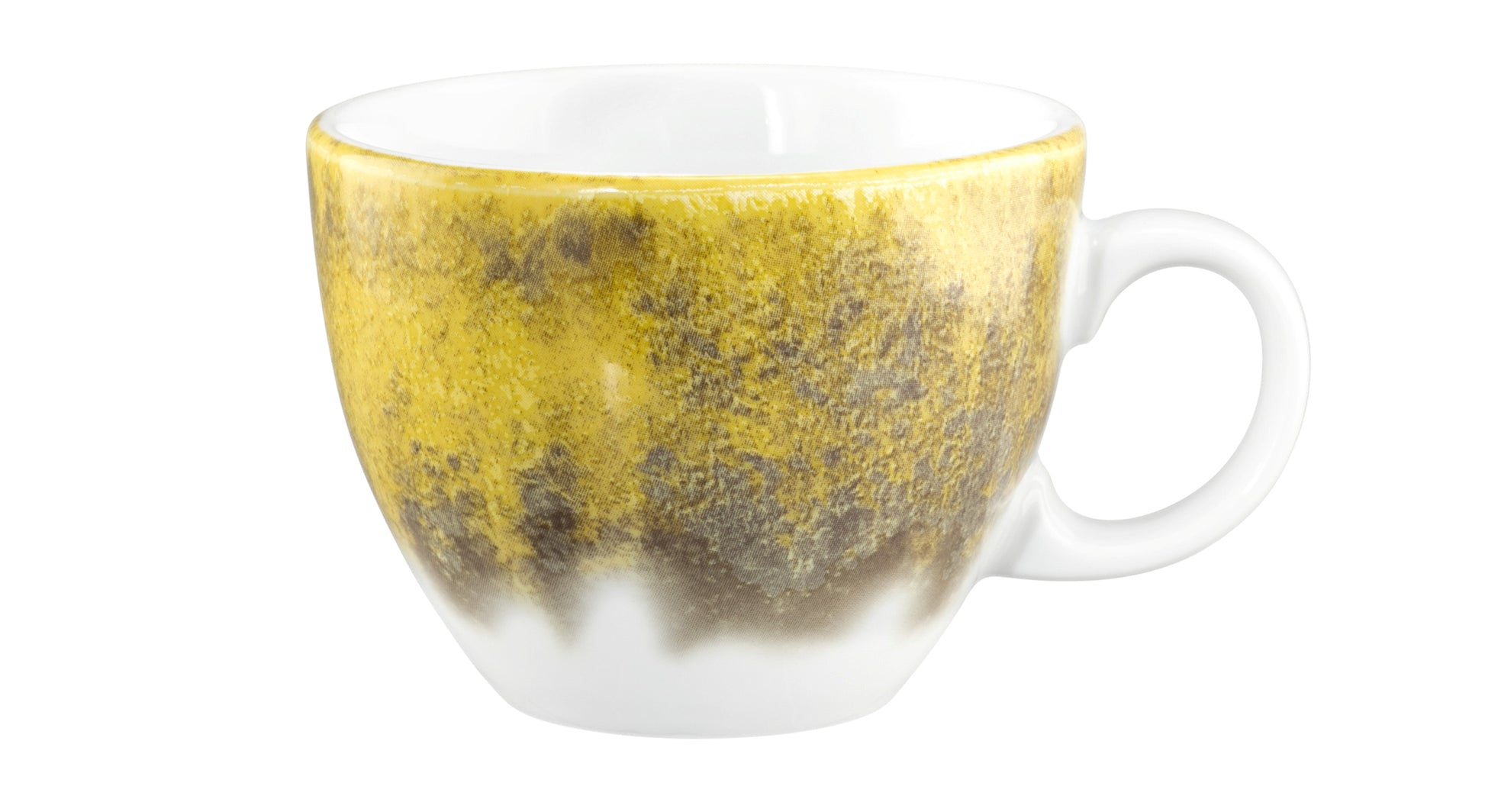 Gelbglasierte Keramiktasse für Kaffee