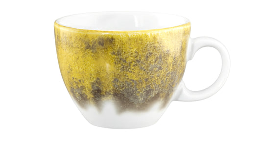 Gelbglasierte Keramiktasse für Kaffee