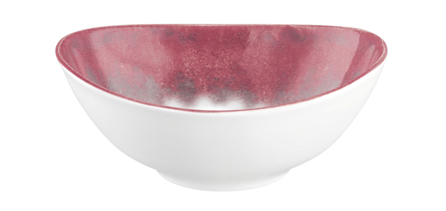 Weiße Schale mit rotem Rand