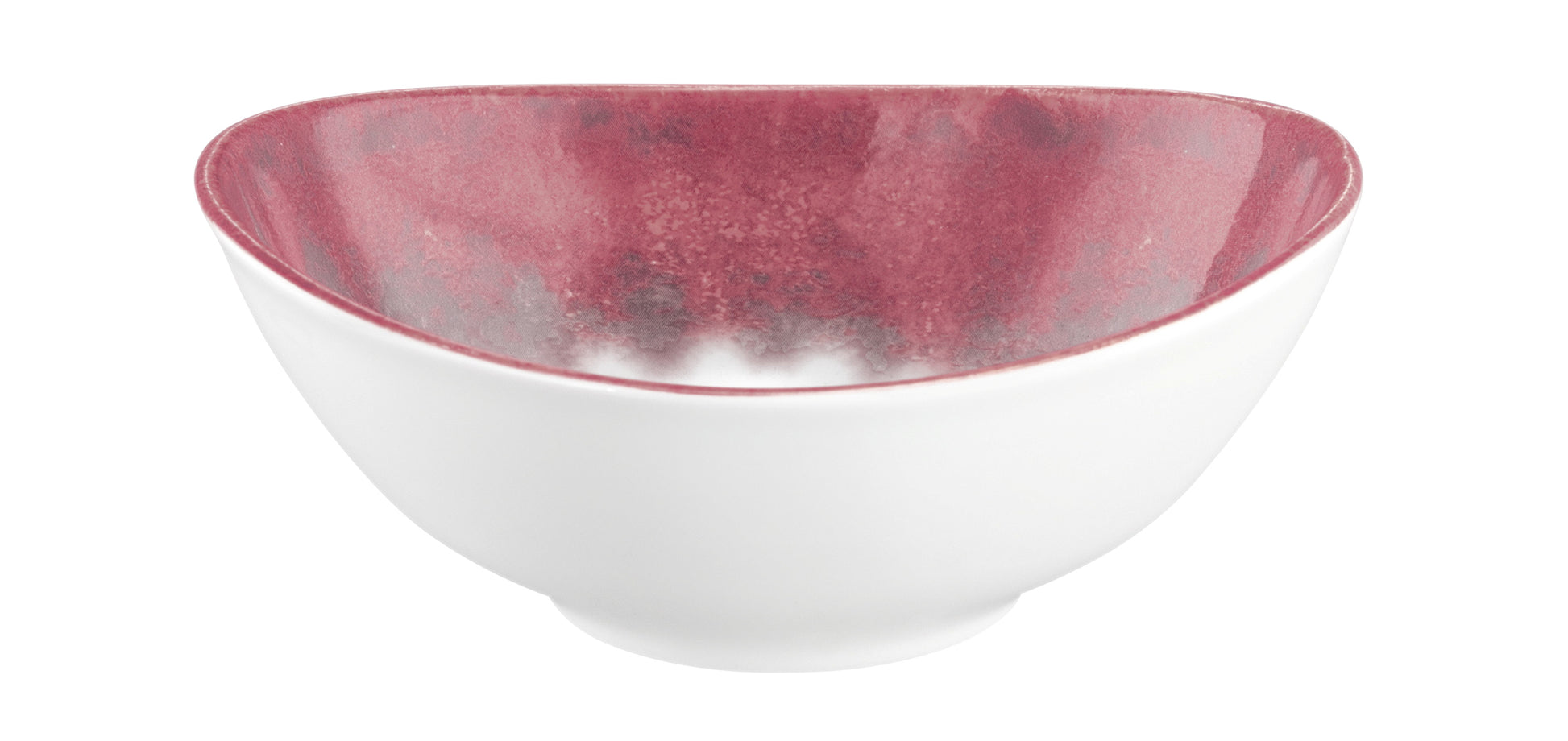 Weiße Schale mit rotem Rand