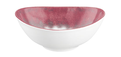 Weiße Schale mit rotem Rand
