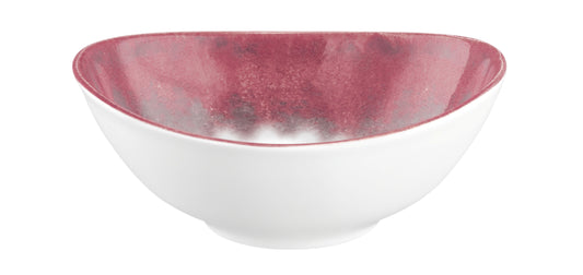 Weiße Schale mit rotem Rand