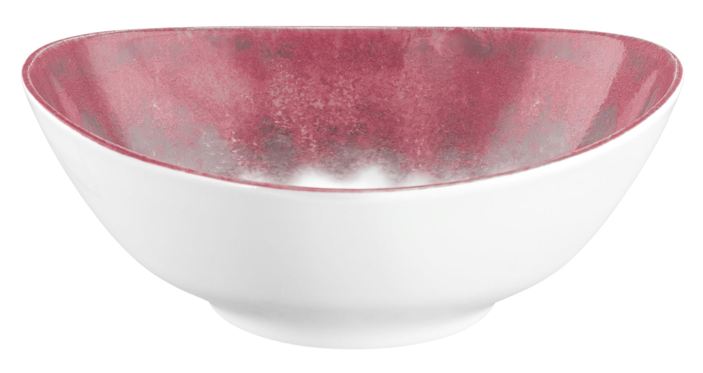 Weiße Schale mit rotem Rand
