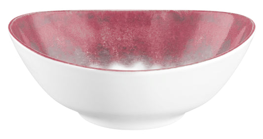 Weiße Schale mit rotem Rand