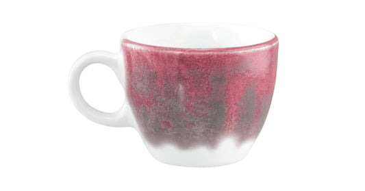 Keramiktasse mit rotem Farbverlauf