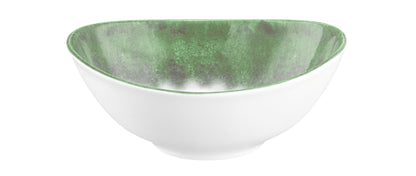 Weiße Schale mit grüner Innenseite