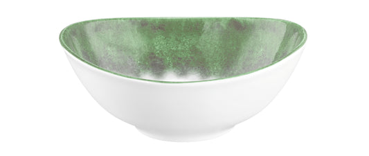 Weiße Schale mit grüner Innenseite