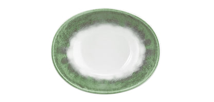 Weiße Schale mit grüner Innenseite