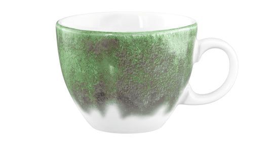 Grüne Kaffeetasse aus Keramik