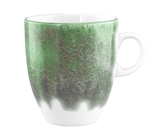 Grüner Keramikbecher mit Muster
