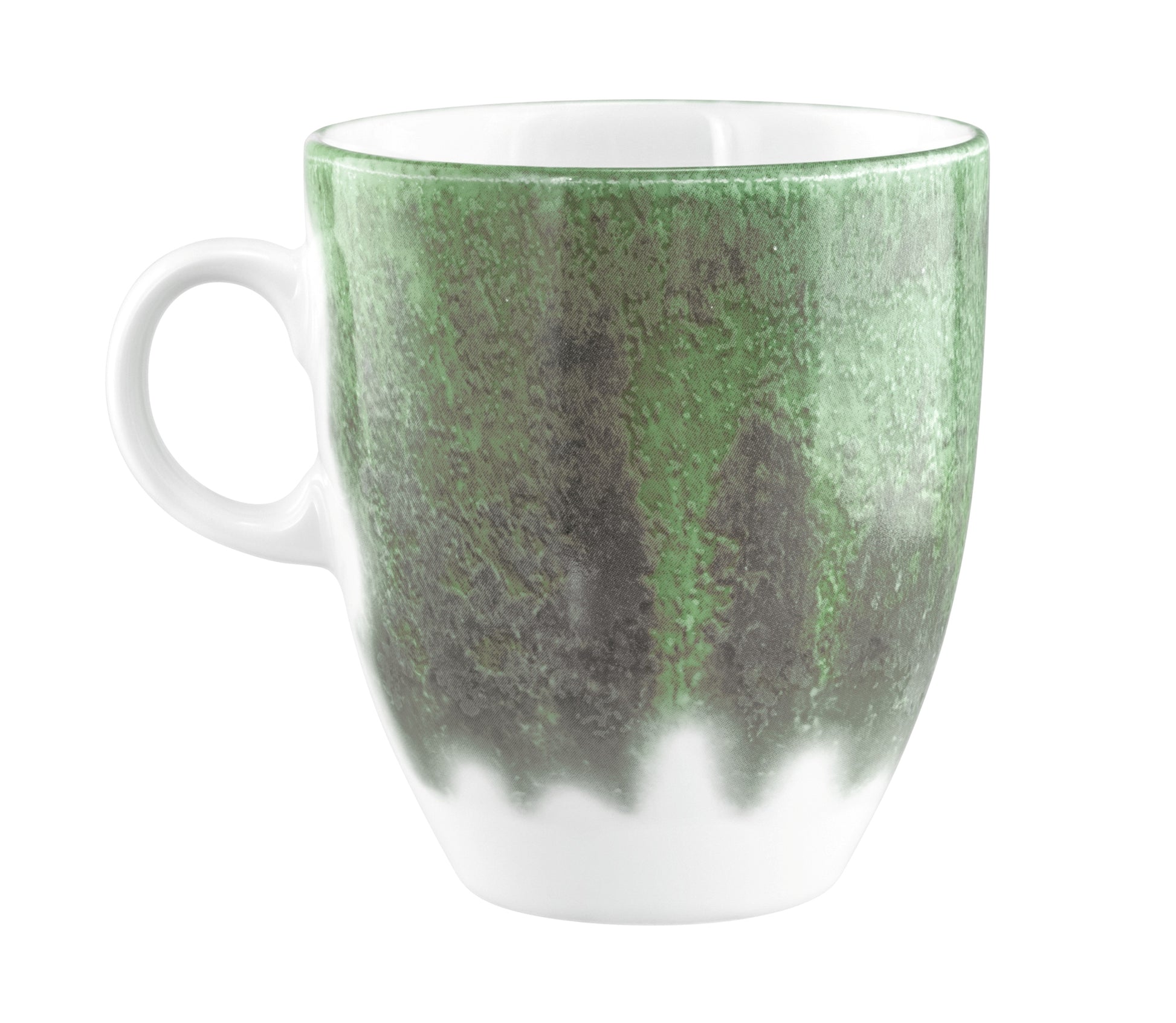 Grüner Keramikbecher mit Muster