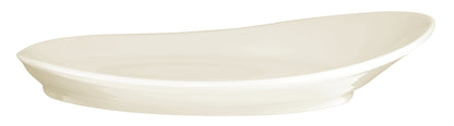 Weiße flache Speiseplatte