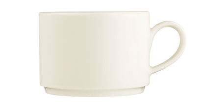 Weiße Tasse aus Porzellan, leer