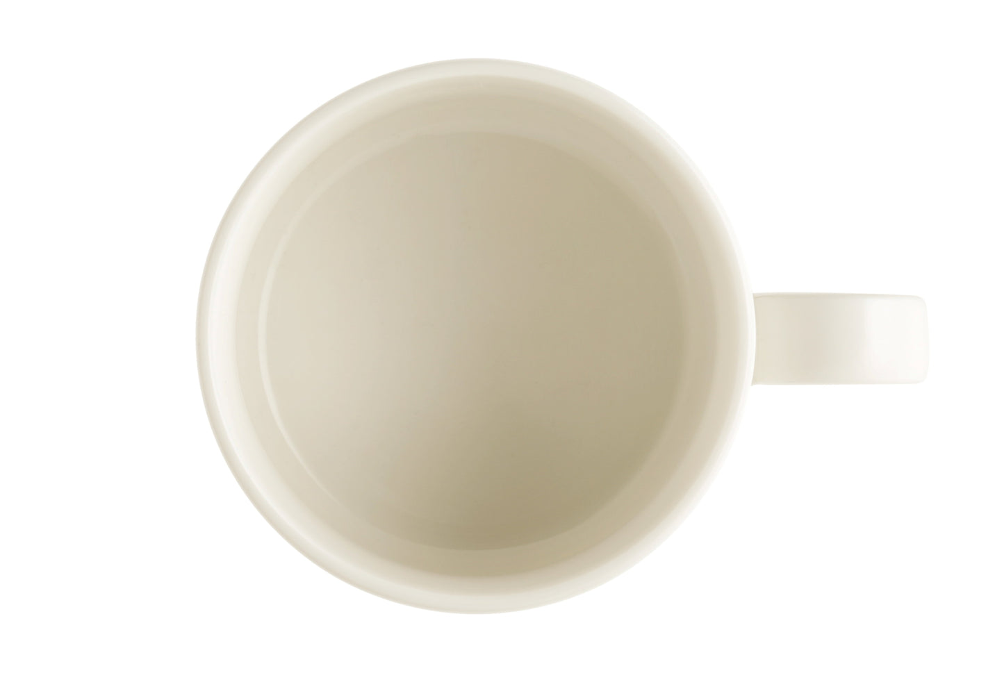 Weiße Tasse aus Porzellan, leer