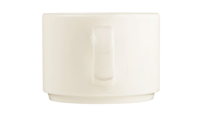 Weiße Tasse aus Porzellan, leer